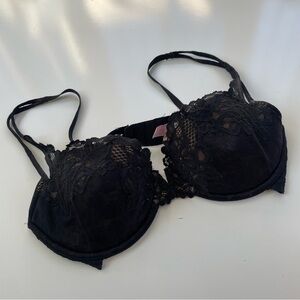 VINTAGE Victoria's Secret Black Lace Underwire Bra Size 36D, New with Tags NWT